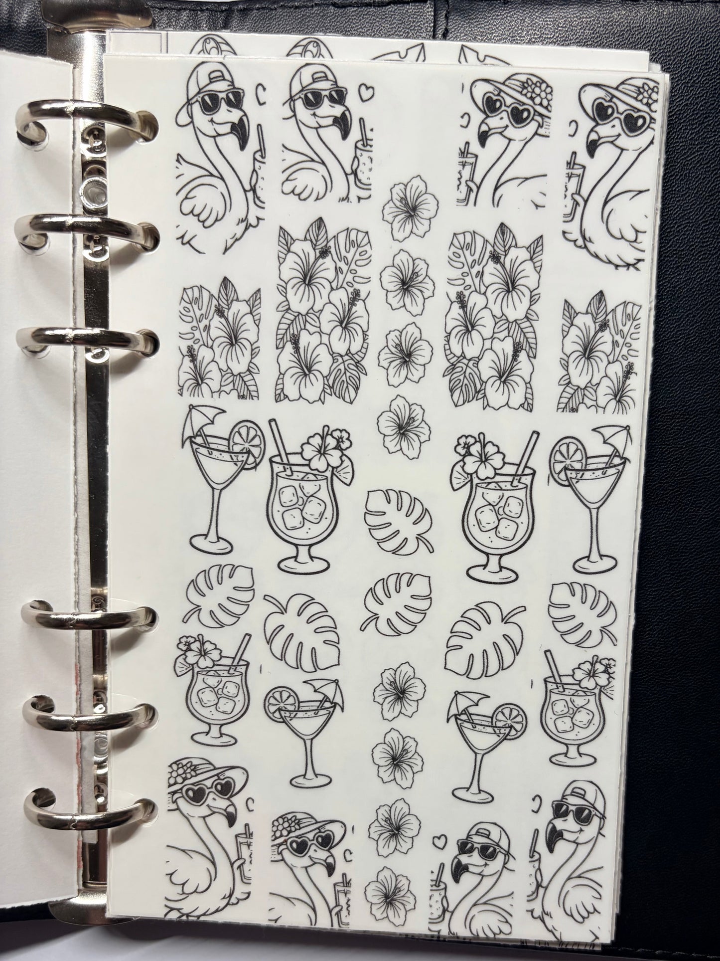 New design sheet sticker and slides: Sipping pretty! Waterslide sticker decals