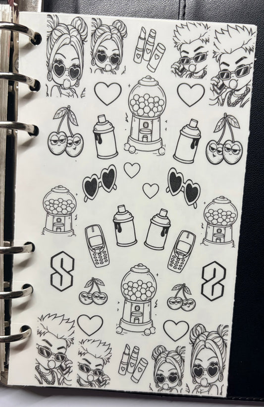stick and slide: Boop there she is! waterslide sticker decals