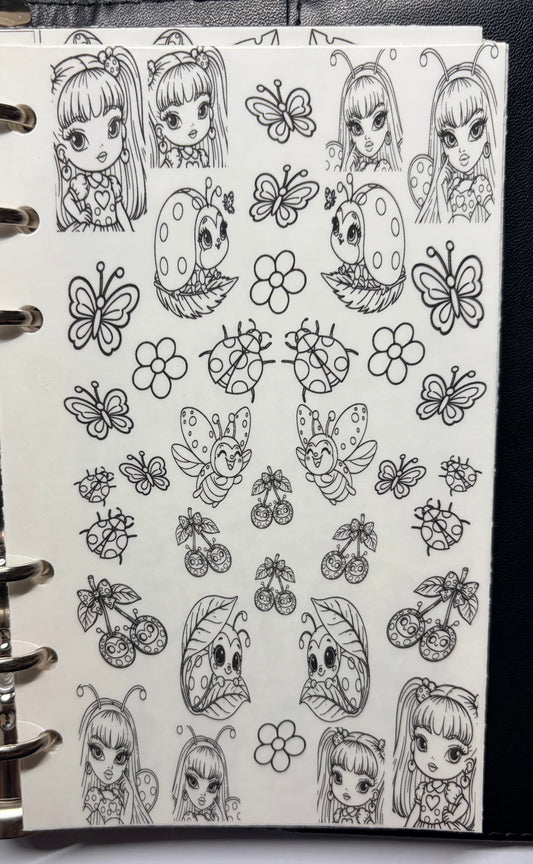 Magikels stick and slide grimoire infills Blingy ladybug babes