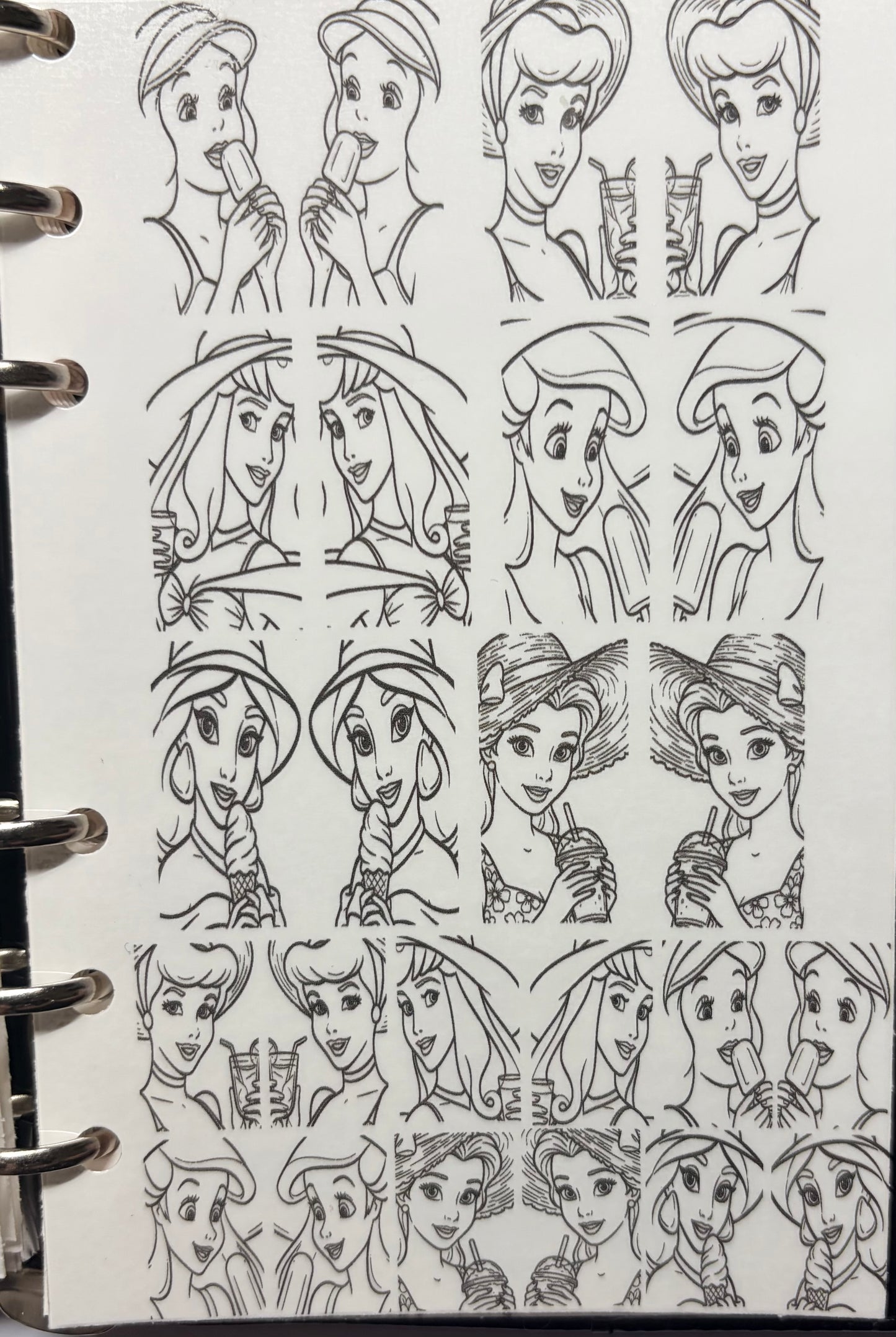 stick and slide grimoire infill: Princesses off duty Waterslide sticker decals