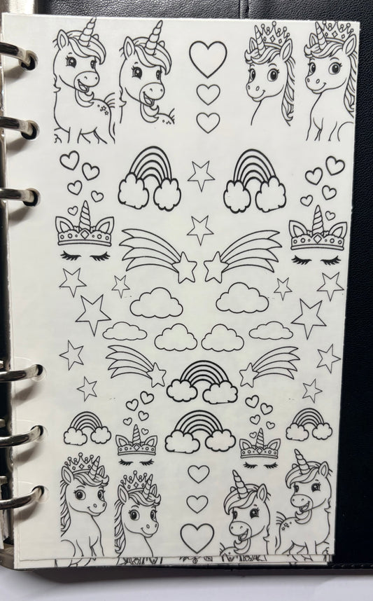 stick and slide grimoire infill Little Miss Uni-verse waterside sticker decals