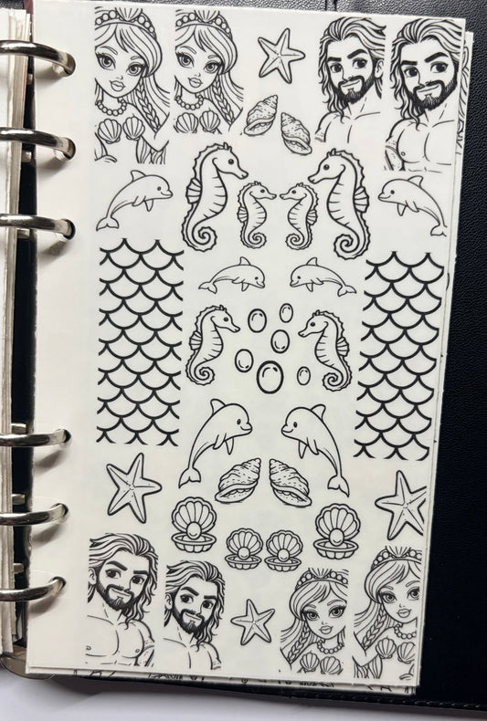 stick & slide: grimoire infill MER-MAZING  waterslide sticker decals