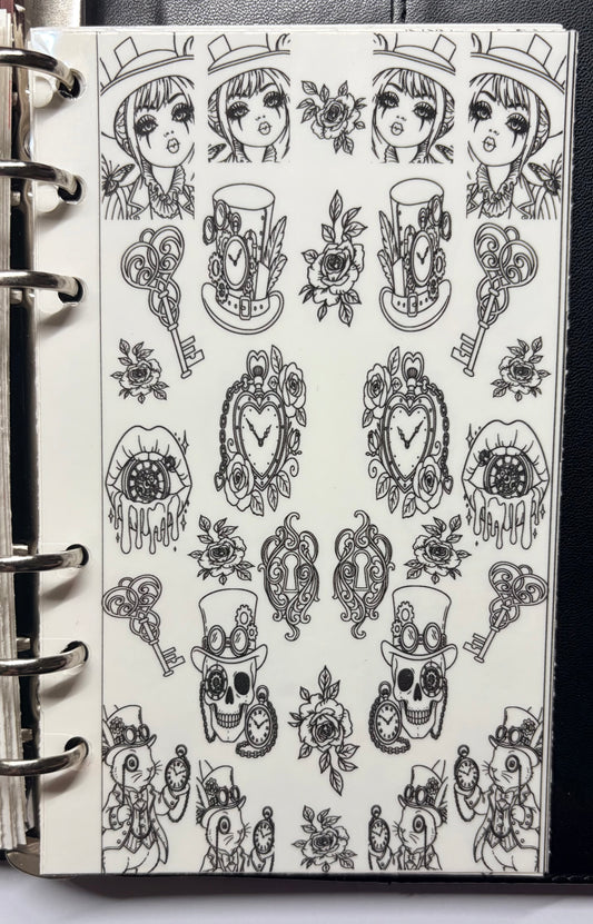 stick and slide: Tick tock trouble waterslide sticker decals