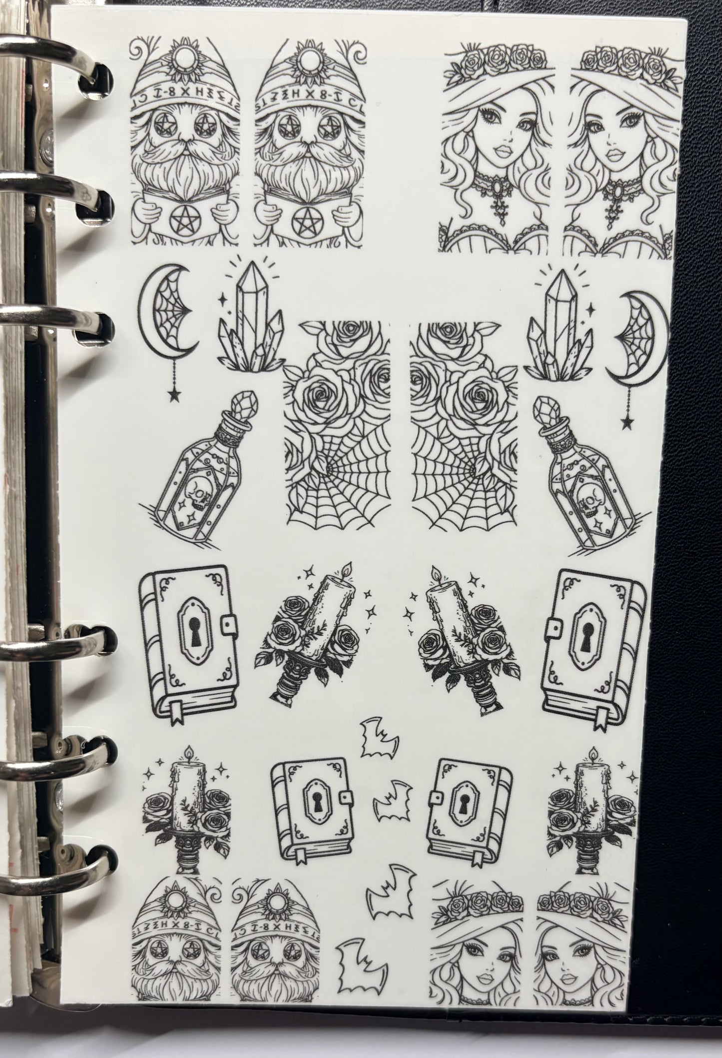 stick and slide grimoire infill: Witch Please!  waterside sticker decals