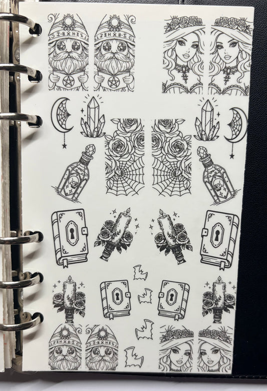 stick and slide grimoire infill: Witch Please!  waterside sticker decals